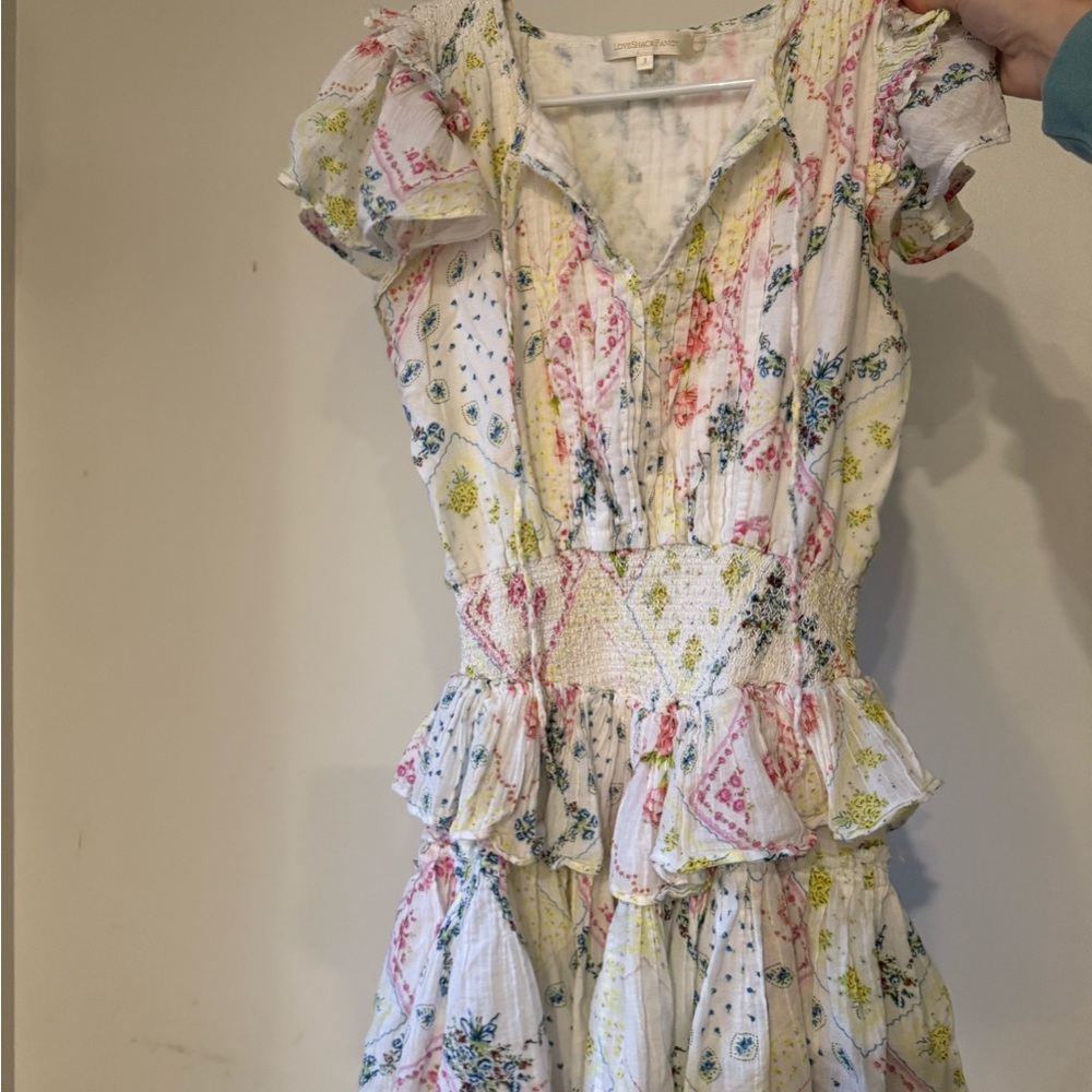 LoveShackFancy Floral Ruffle Dress